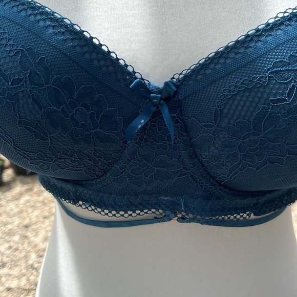 Pearlle Blue Lace Push-Up Bra NEW NWT Size 40C - Picture 6 of 10